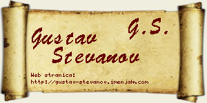 Gustav Stevanov vizit kartica